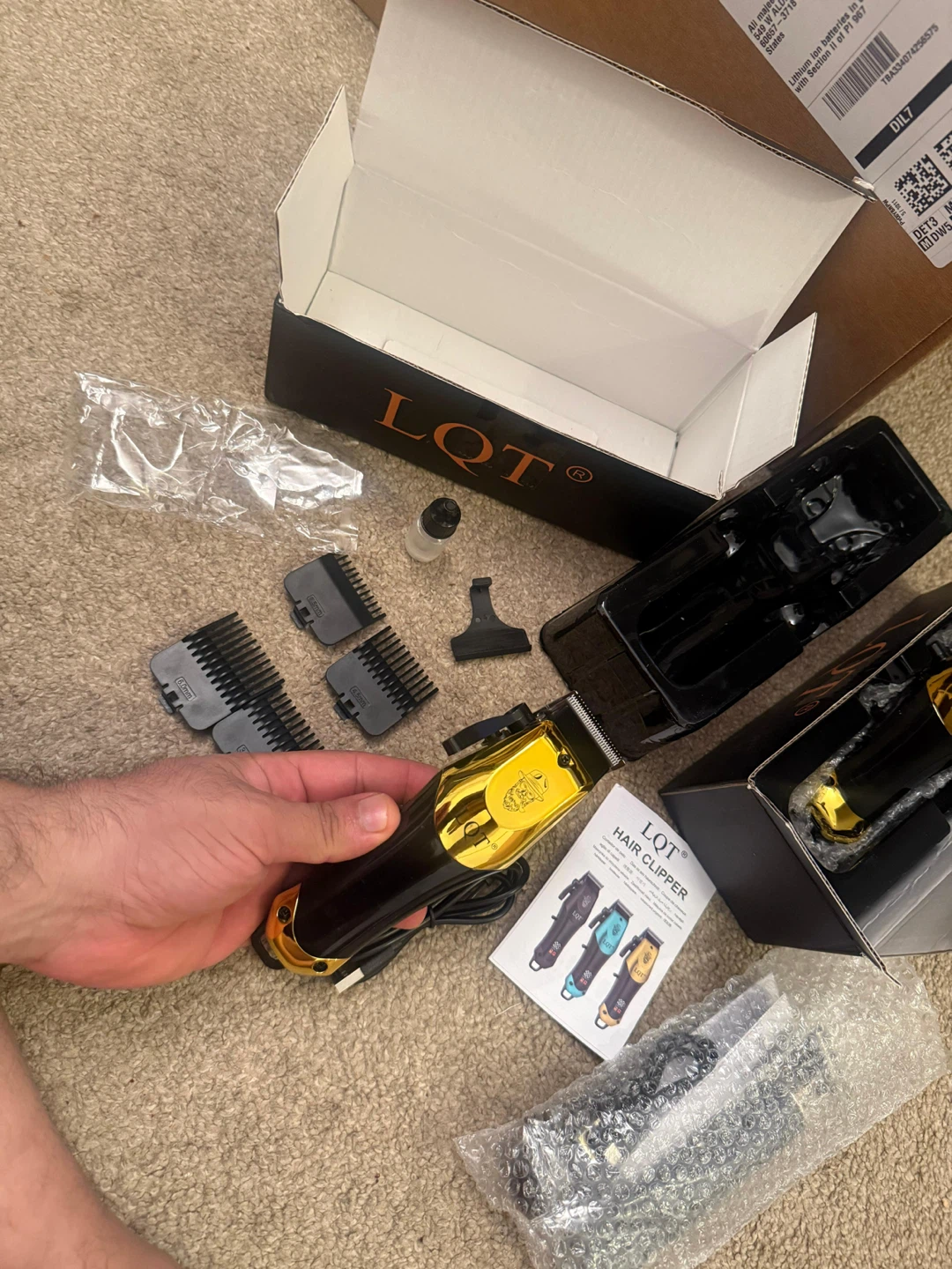 LQT Professional Hair Clippers - Gold & Black - photo 4