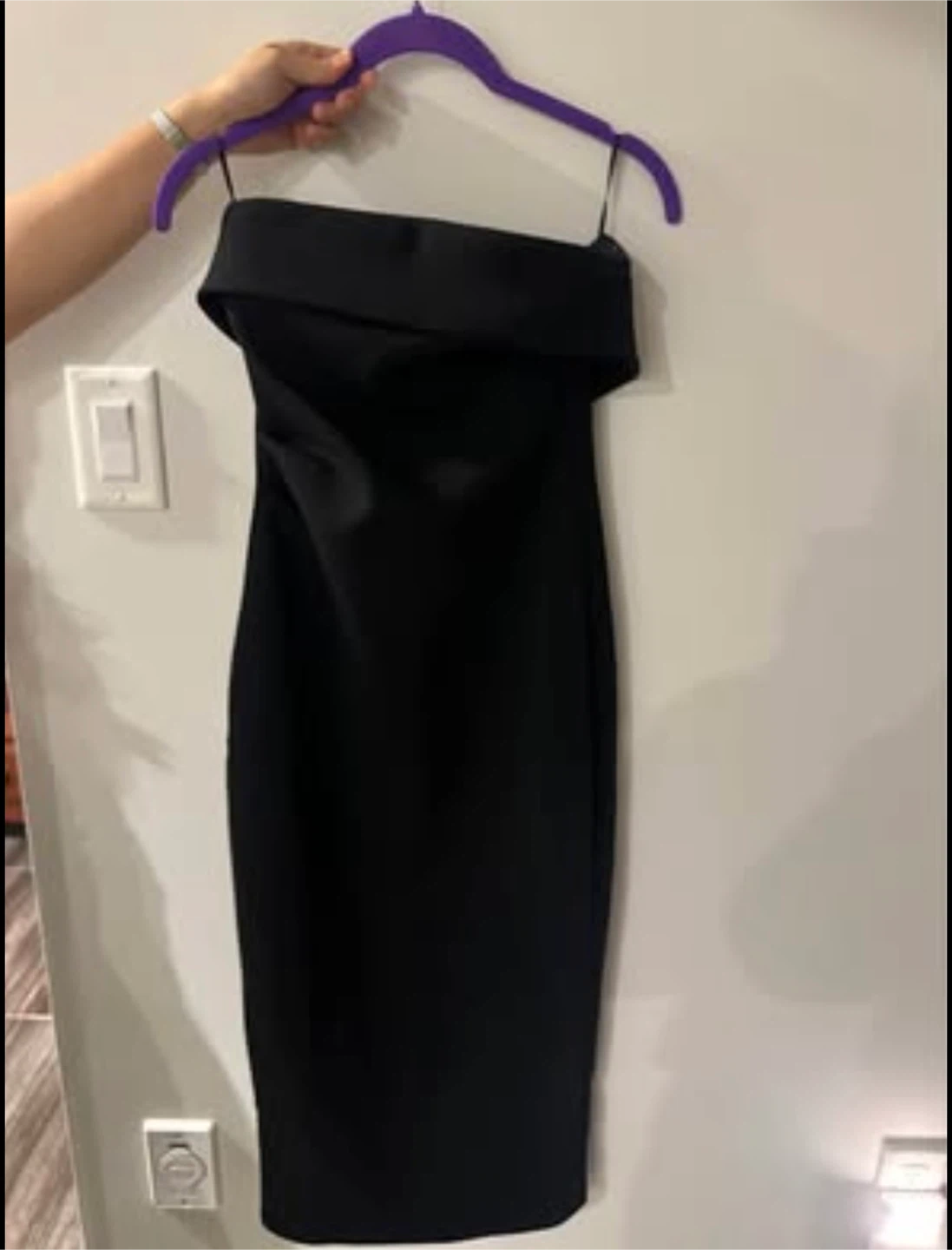 Babaton Black Off-the-Shoulder Eyecatcher Dress XS - photo 2
