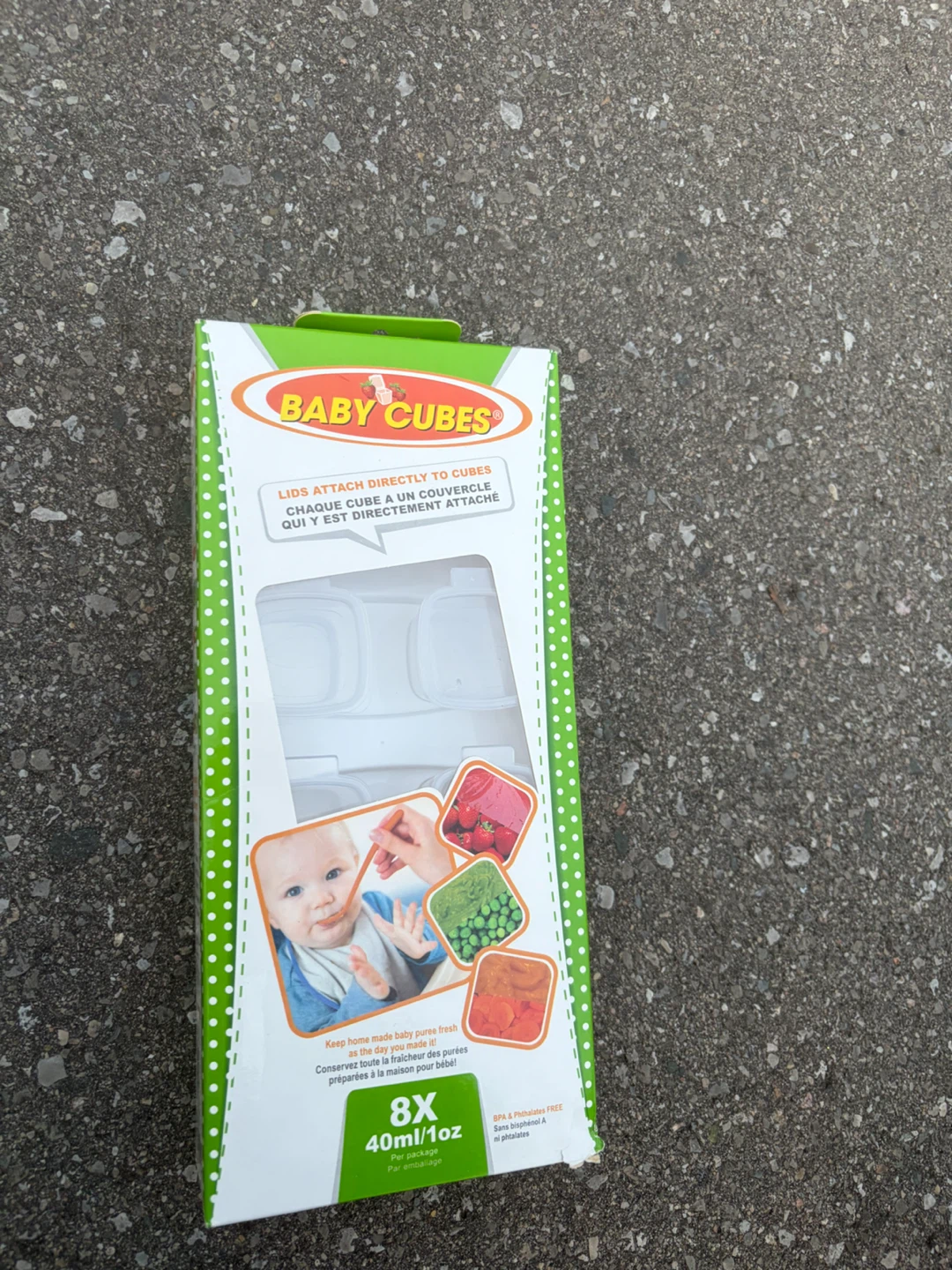 Baby Cubes 8X 40ml/1oz Food Storage Containers