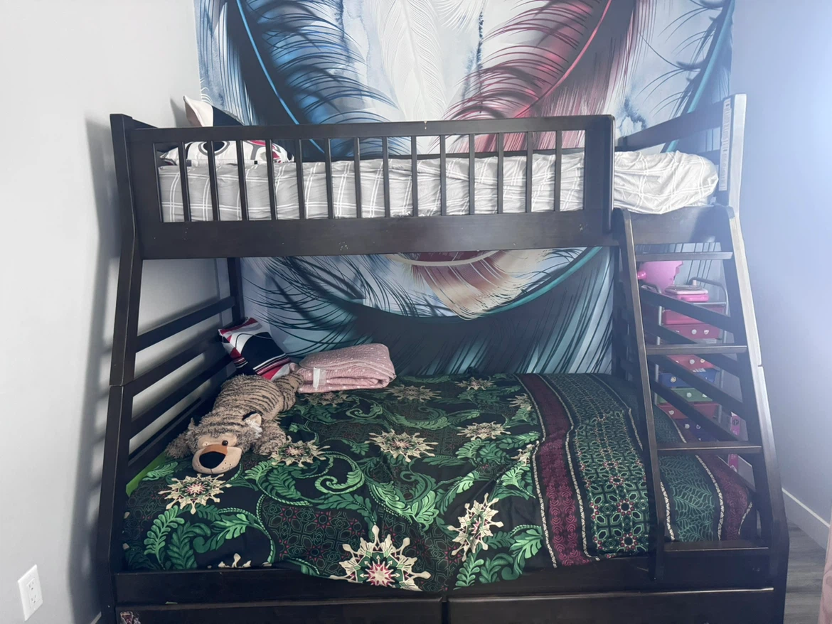 Dark Wood Bunk Bed