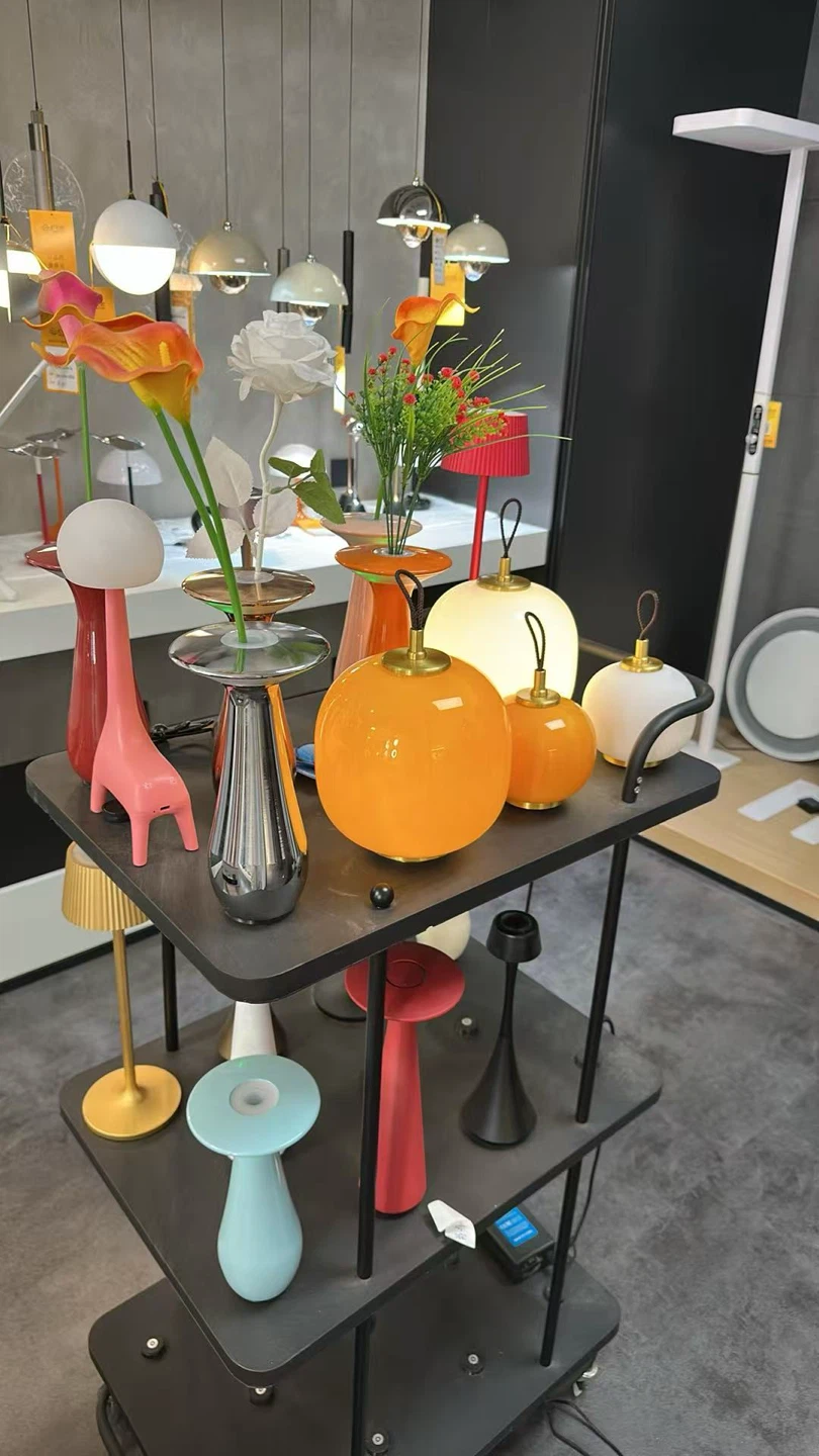 Modern Glass Orb Table Lamp