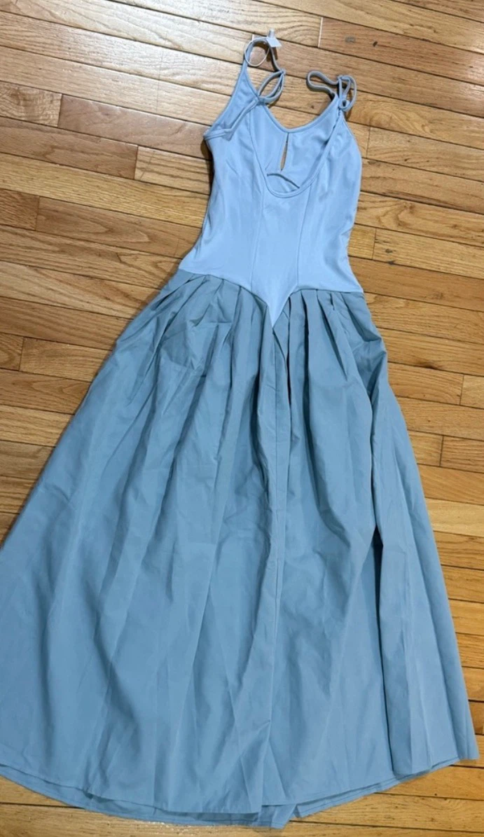 Y2K Baby Blue Maxi Dress XS - photo 3