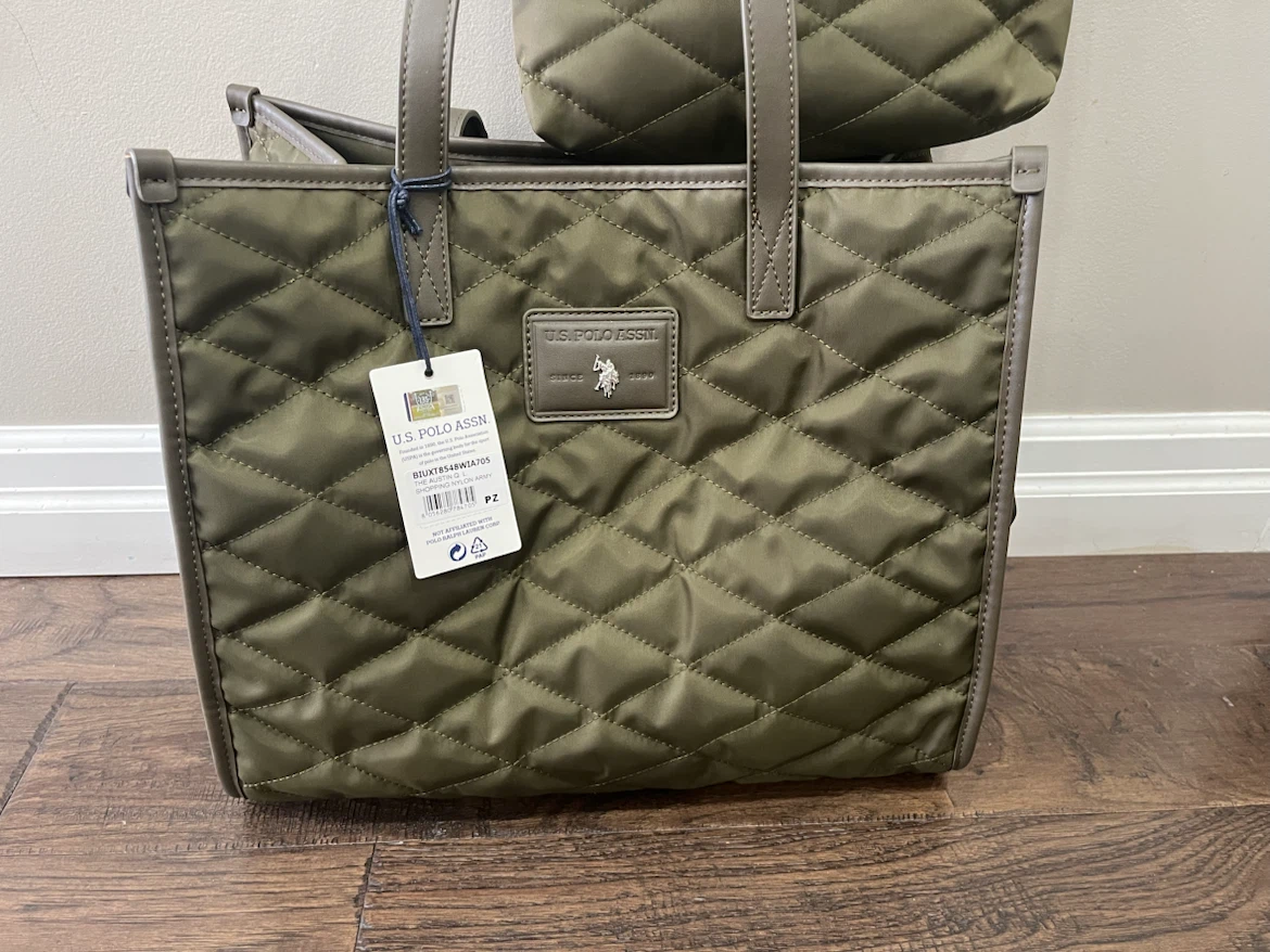 U.S. Polo Assn. Quilted Tote Bag Set with Pouch - photo 2