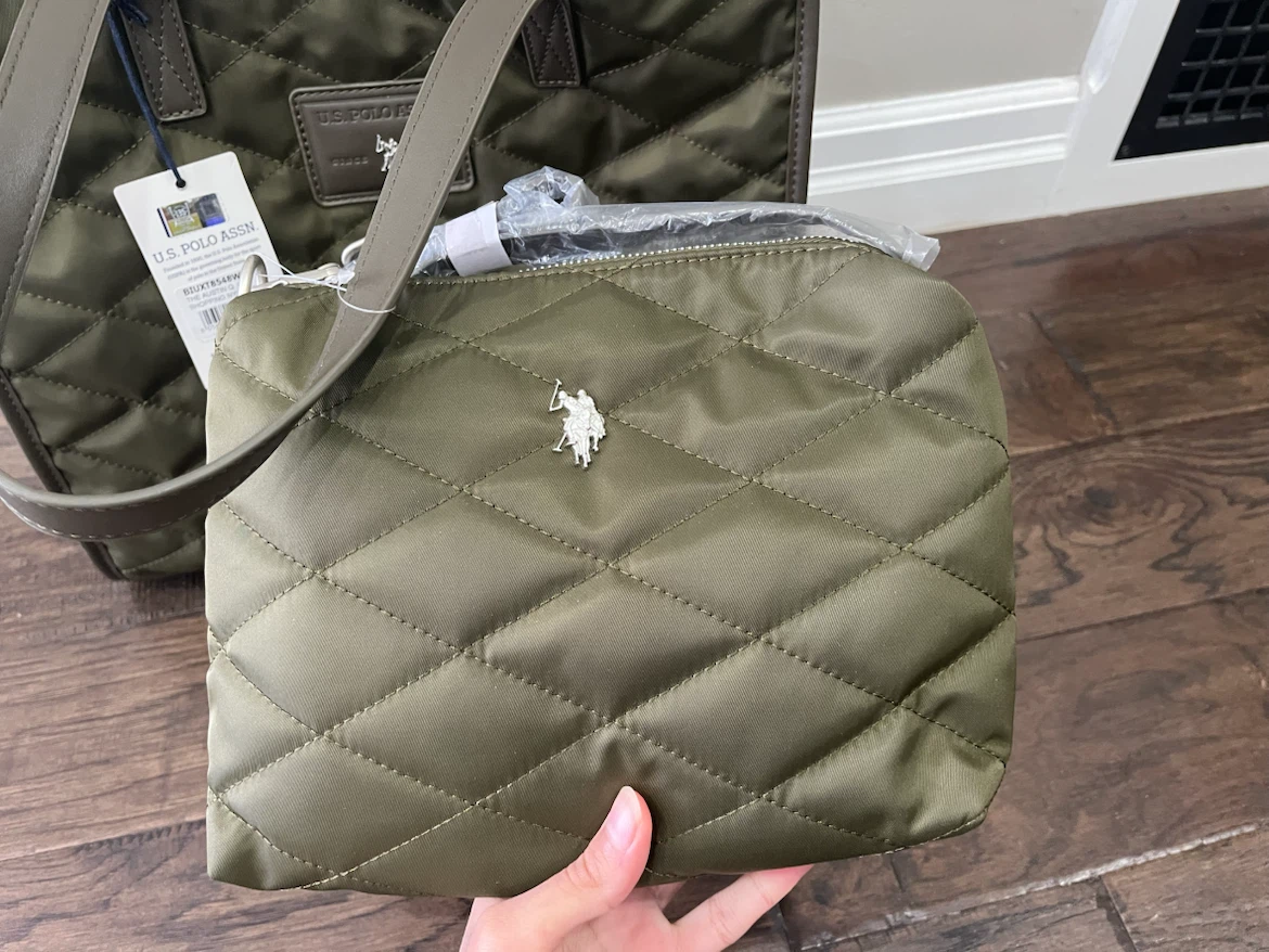 U.S. Polo Assn. Quilted Tote Bag Set with Pouch - photo 3