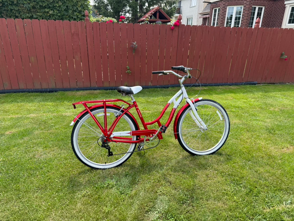 Red Schwinn Point Beach Cruiser Bicycle
