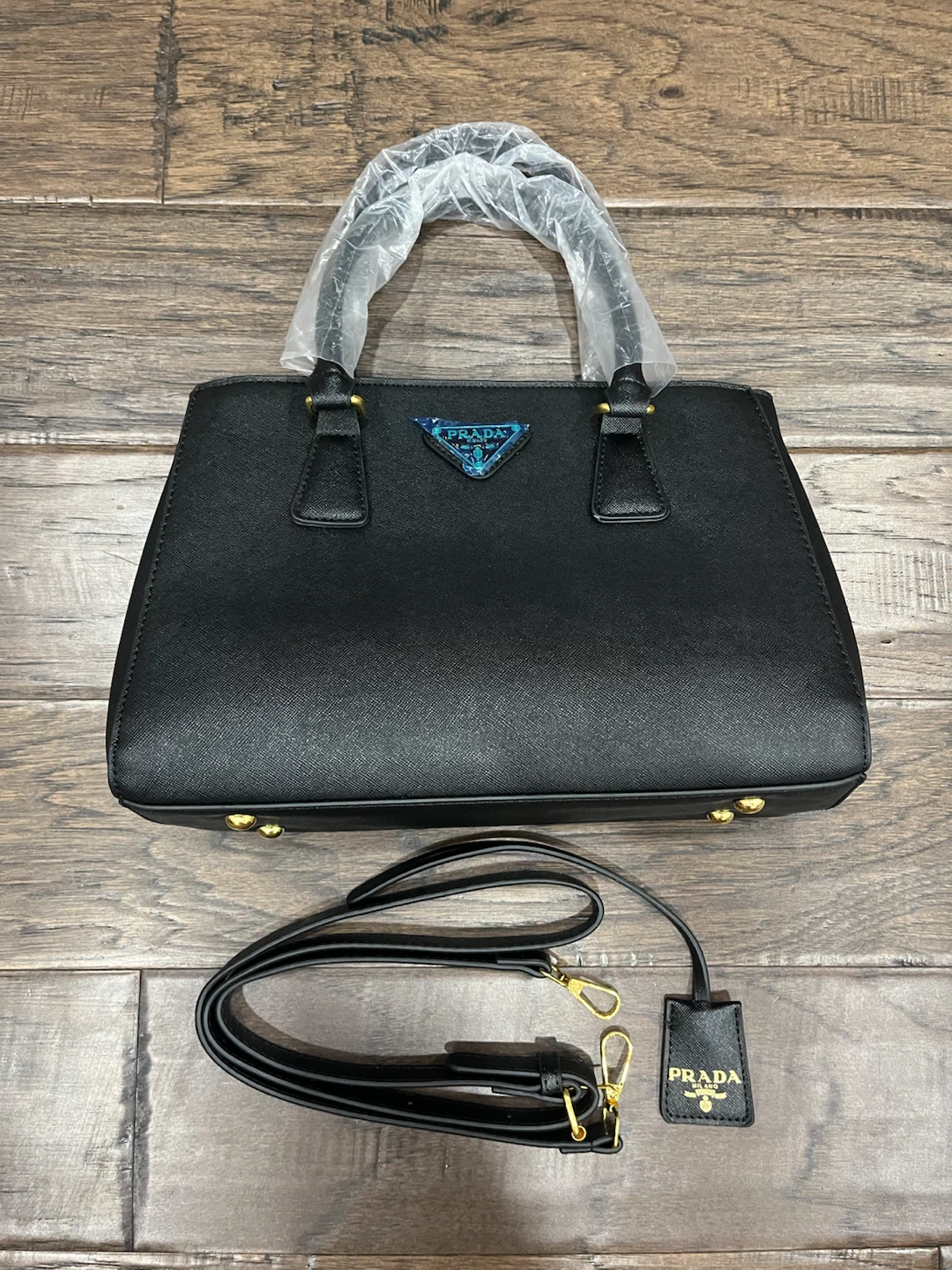 Prada Black Saffiano Leather Top Handle Bag - photo 2