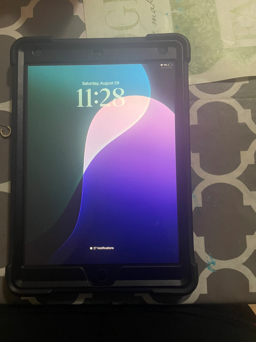 iPad 7th generation with case and screen protector. - photo 2