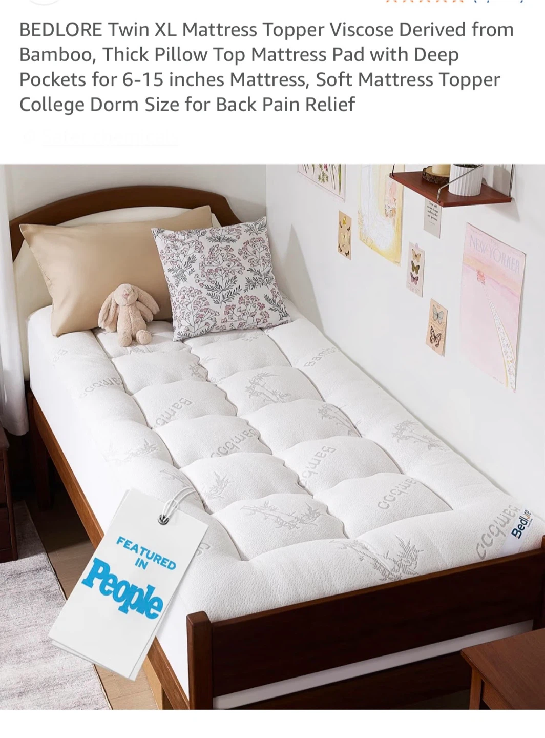 BEDLORE Twin XL Mattress Topper