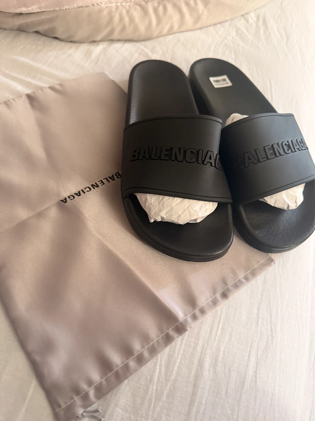 Balenciaga Black Slides Size 10 to 10.5