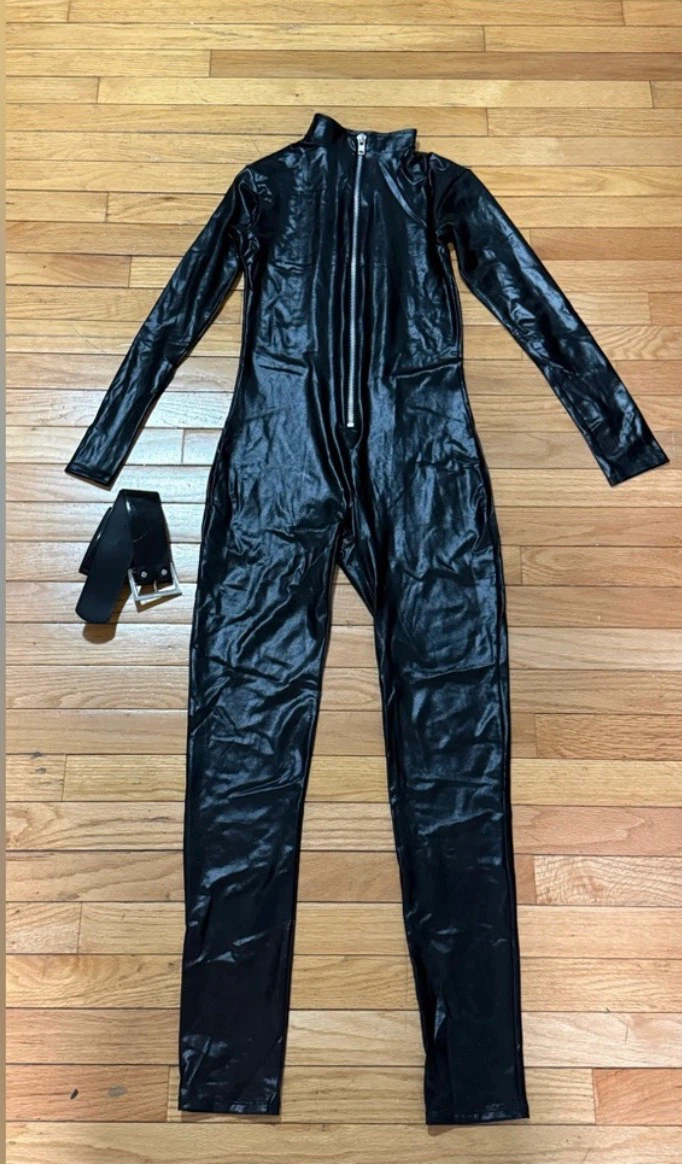 Leg Avenue Black Catwoman Catsuit Halloween Costume - photo 2