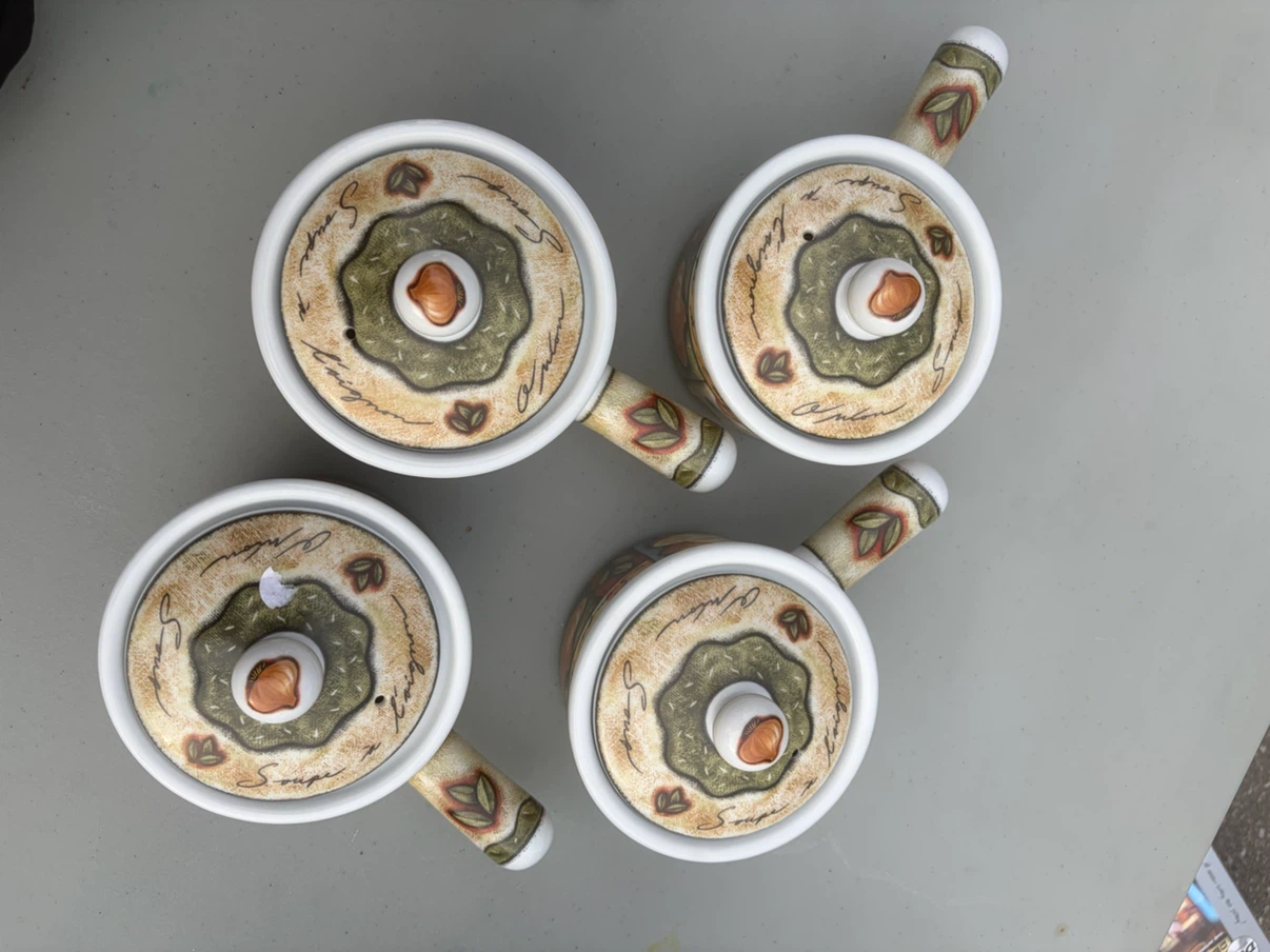 Set of 4 Soup Crocks with Lids - photo 2