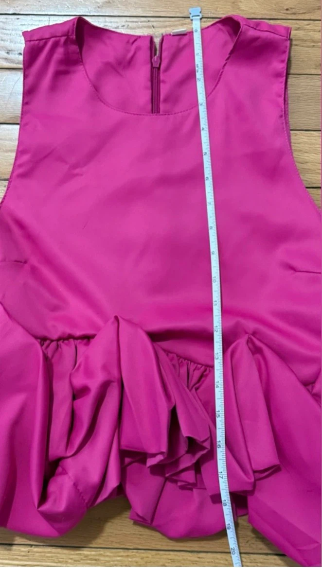 Fuchsia Pink Ruffle Two Piece Skirt Set XS - photo 3