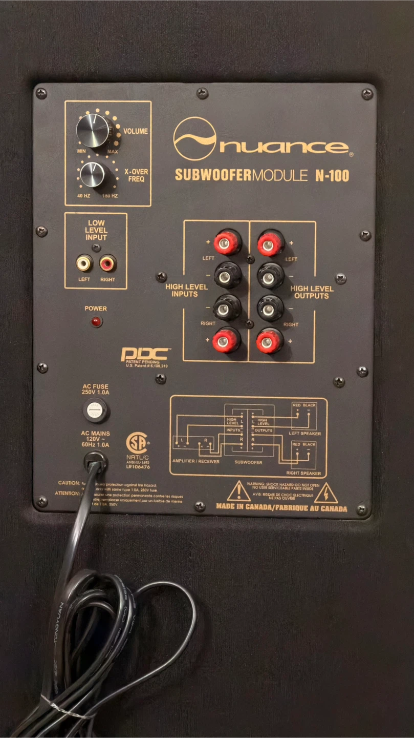 Nuance Subwoofer Module N-100 Speakers - photo 4
