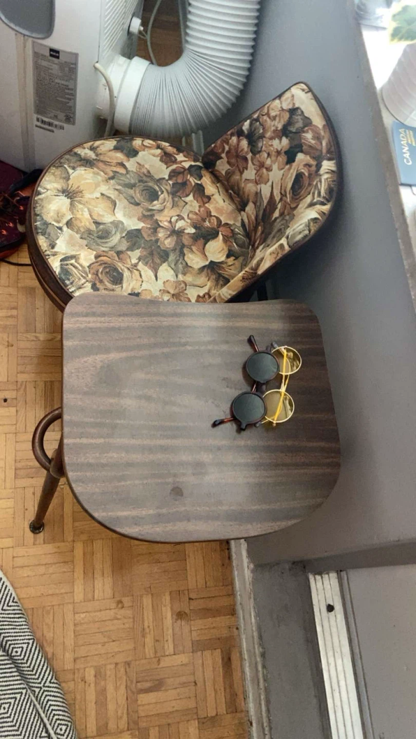 Retro Floral Accent gossip Chair - photo 2