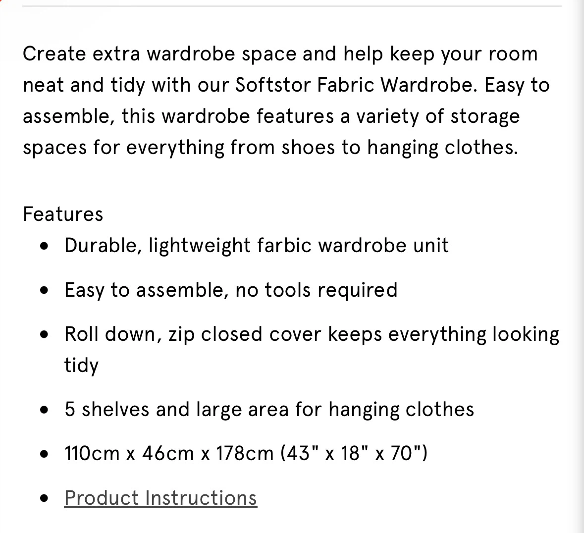 Sofstor 'Linen Look' Fabric Wardrobe - photo 2