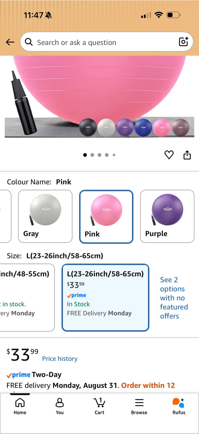 Pink Exercise Ball