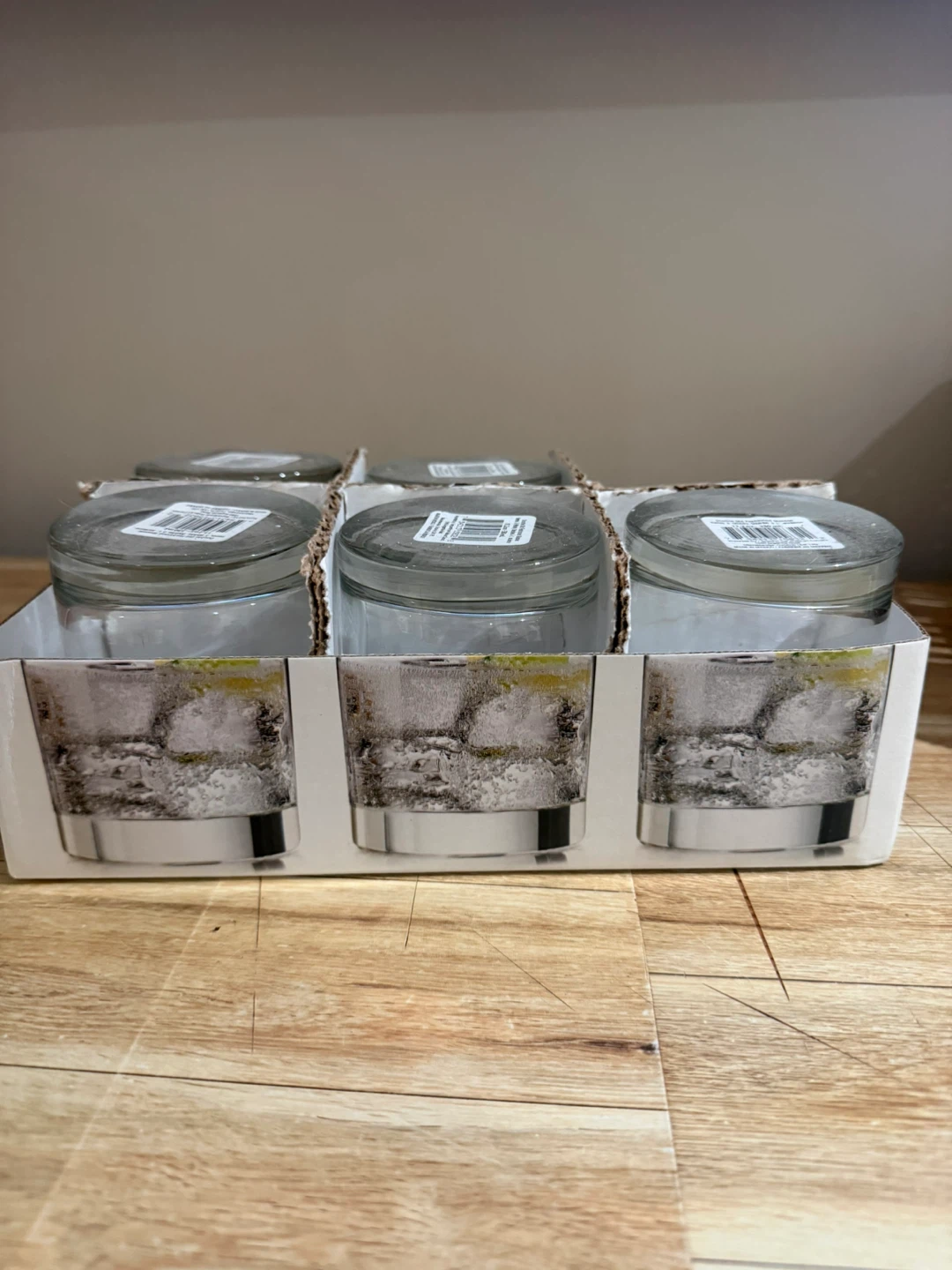 Set of 5 Clear Glass Tumblers