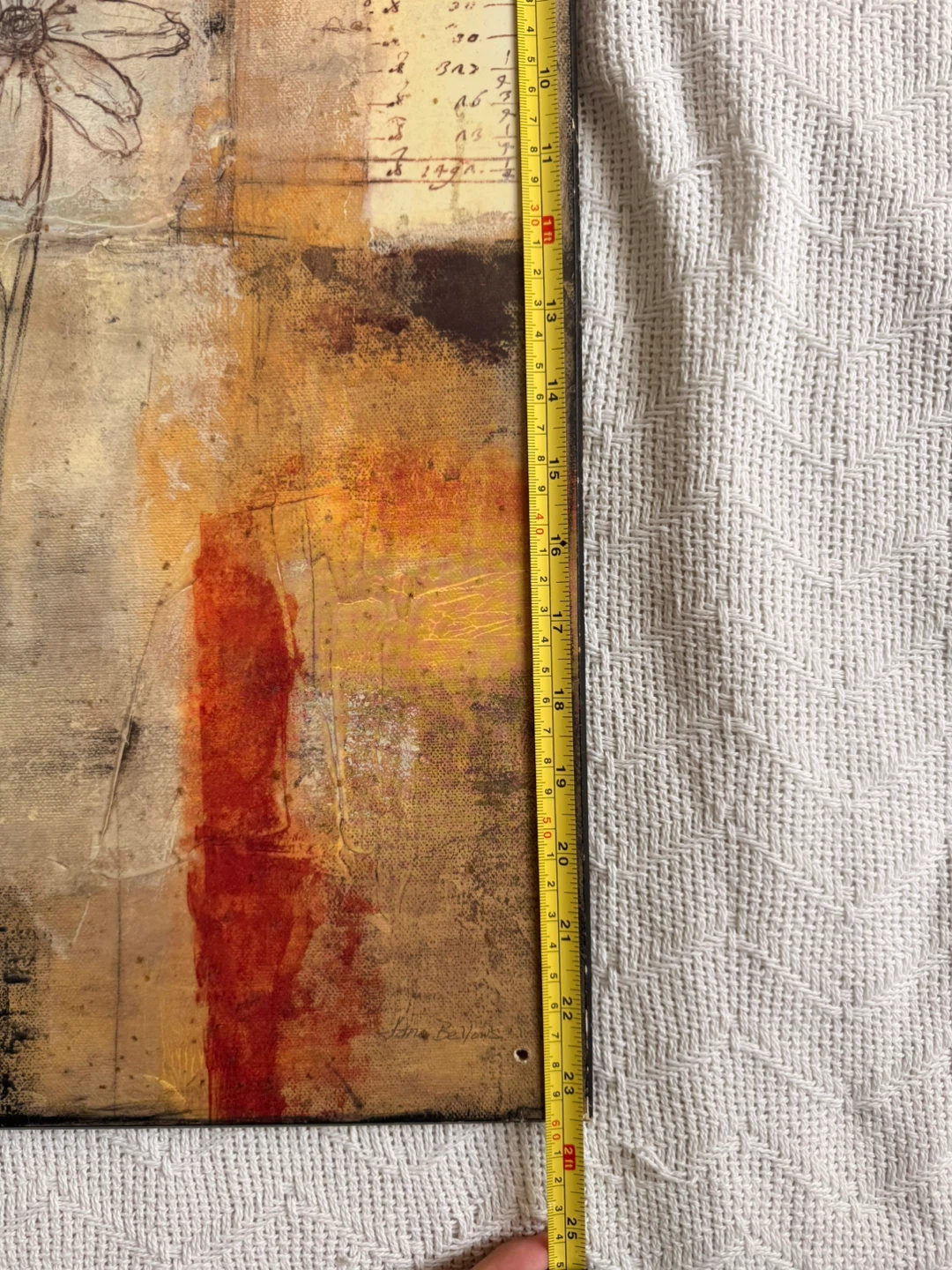 Set of 2 Abstract Floral Canvas Wall Art 23.5” x 23.5” - photo 3
