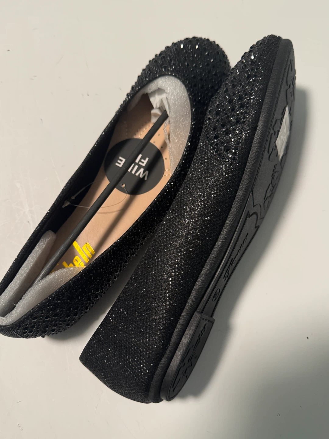 Shein Black Glitter Ballet Flats Wide Fit - photo 4