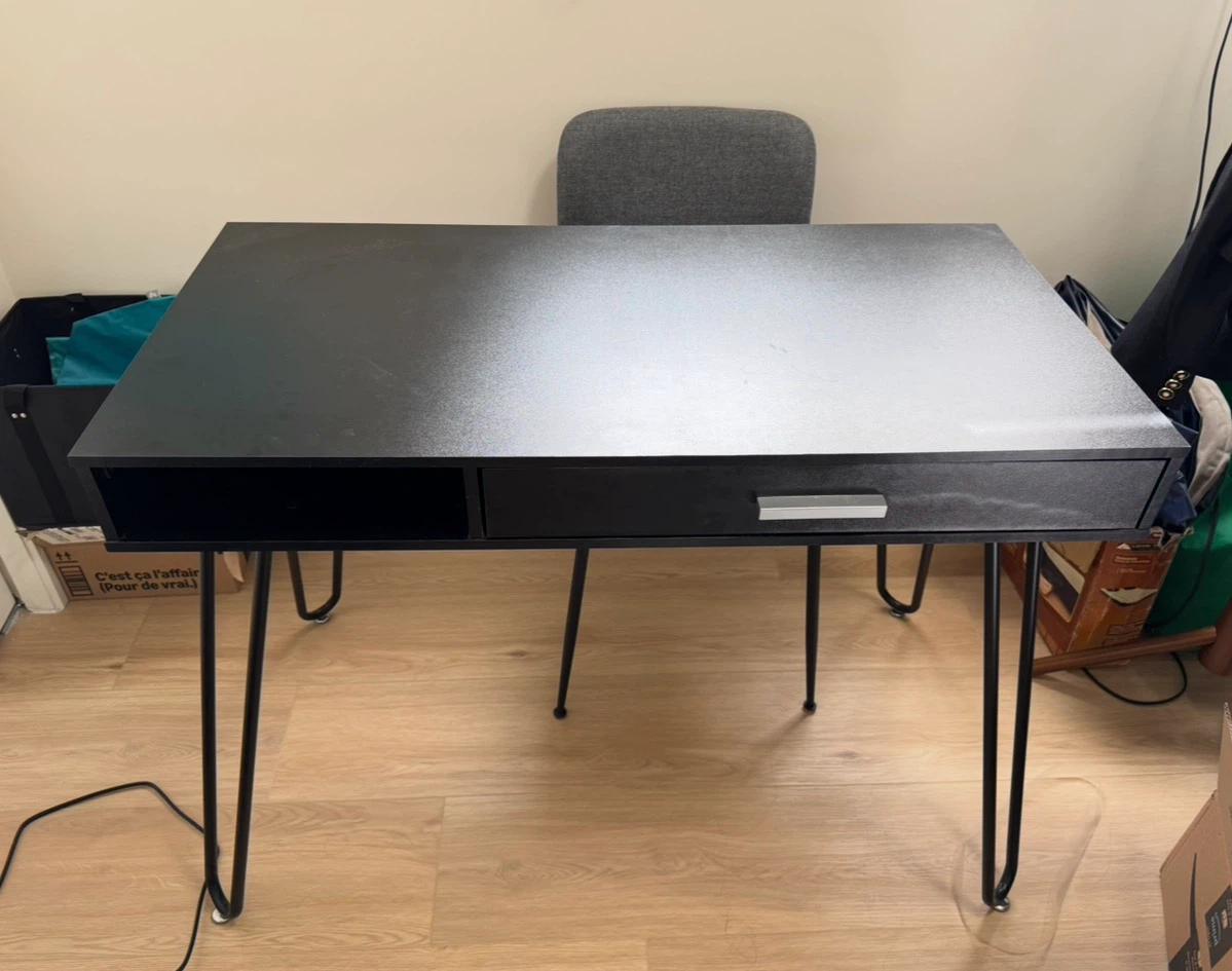Black Desk with Drawer