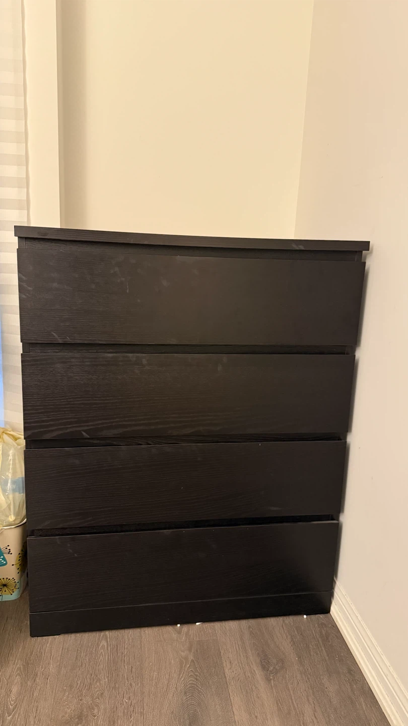 Dark Wood Dresser with 4 Drawers - photo 2