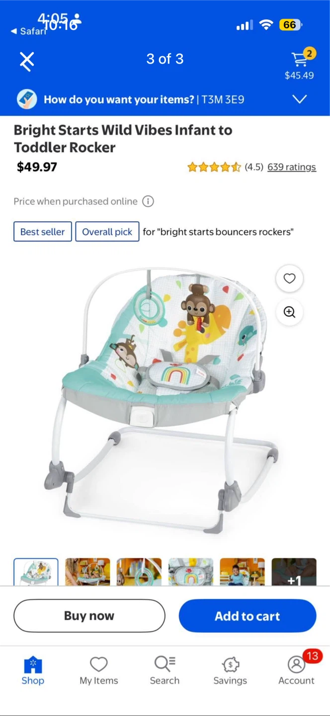 Bright Starts Wild Vibes Infant to Toddler Rocker - photo 2