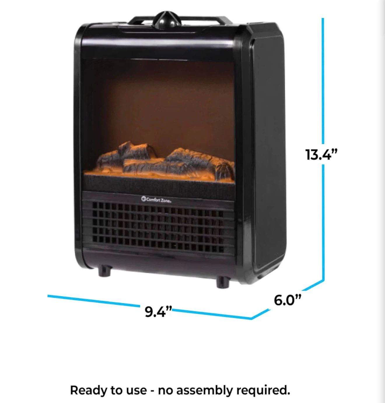 Comfort Zone Electric Fireplace Heater - photo 2