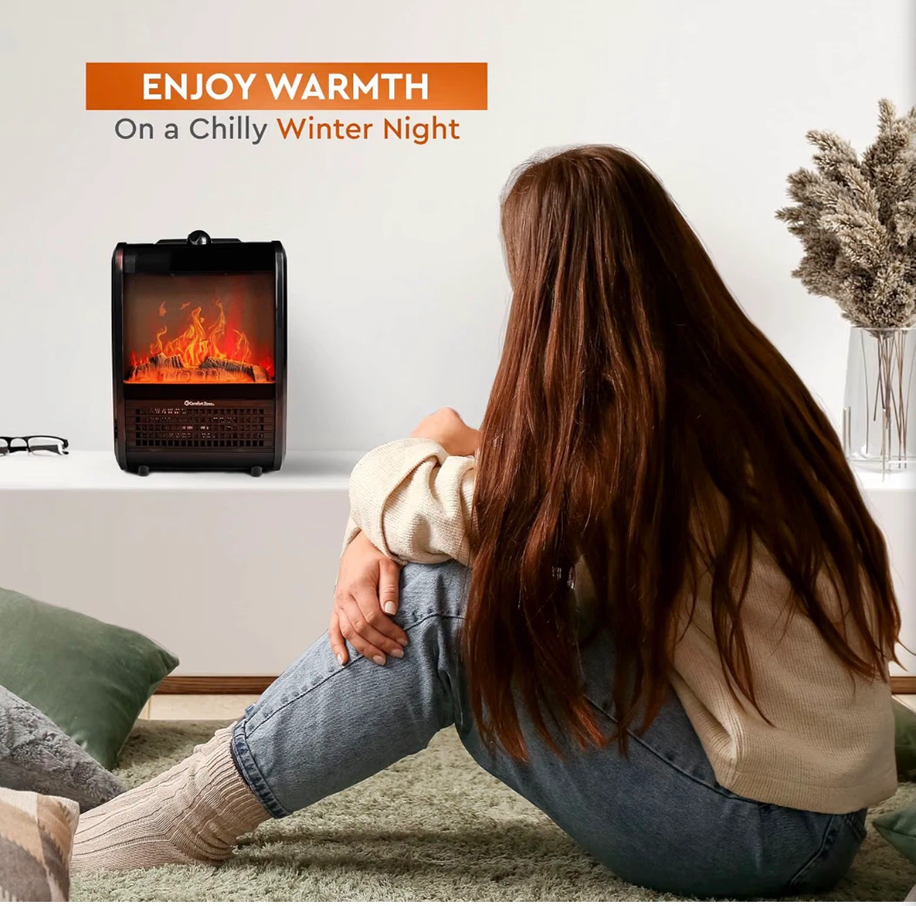Comfort Zone Electric Fireplace Heater - photo 5