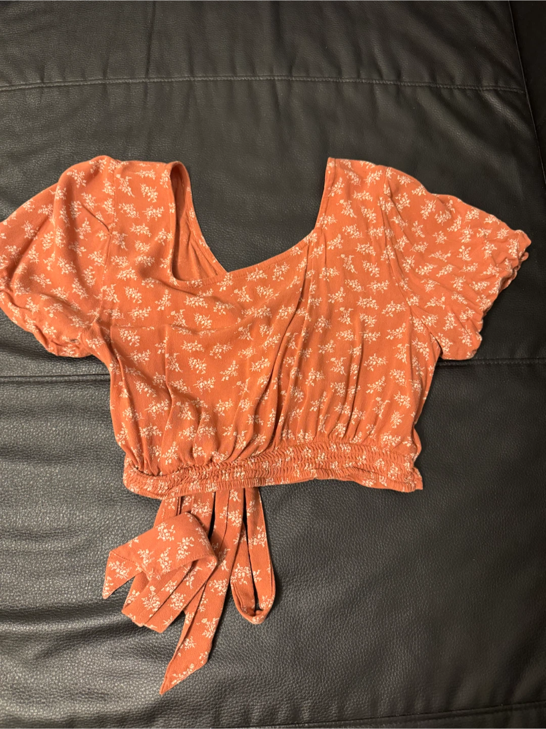 American Eagle Floral Wrap Crop Top - M - photo 2