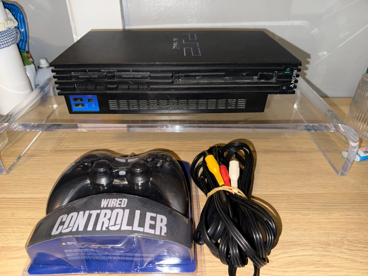 Sony PlayStation 2 Console with Controller and AV Cable