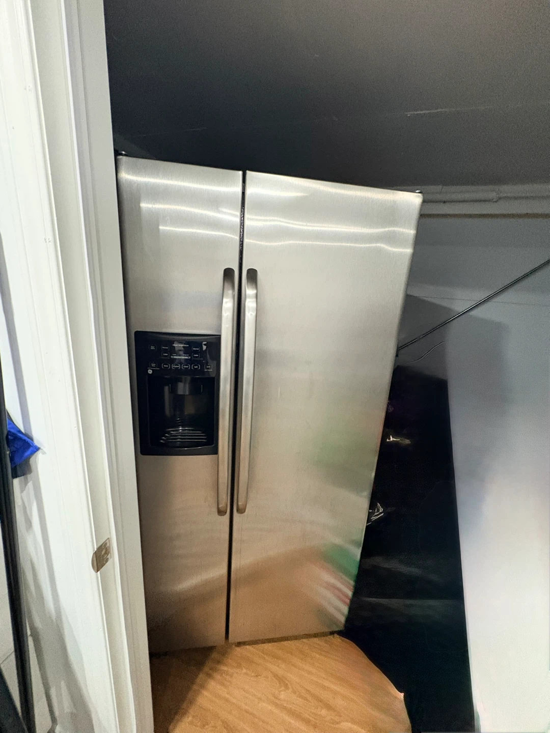 Stainless Steel Side-by-Side Refrigerator with Ice Dispenser
