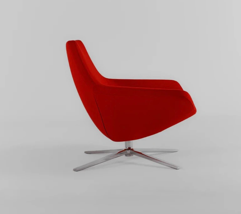 B&B Italia Red Swivel Armchair - photo 2