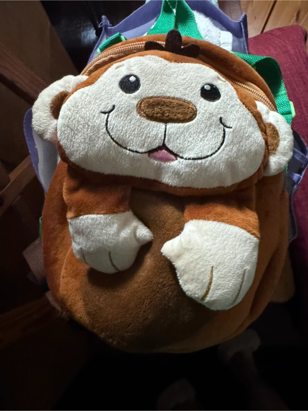 Plush Monkey Backpack for Kids