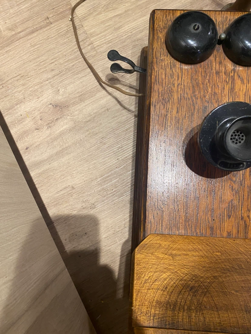 Vintage Wooden Wall Mount Telephone System - photo 2