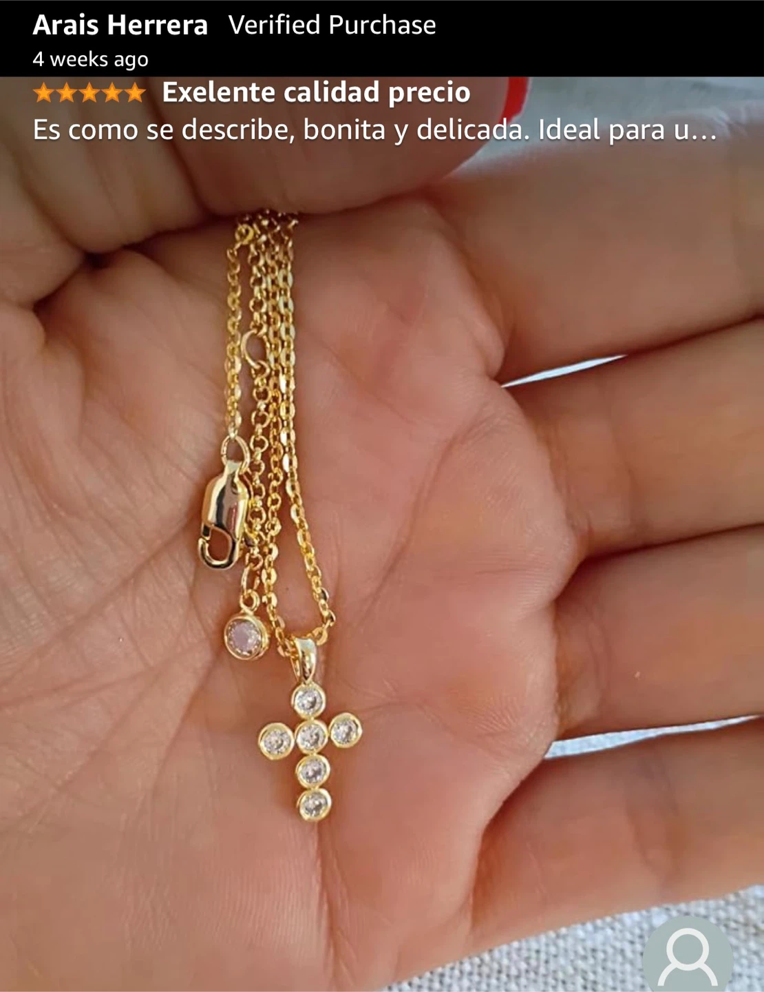 Cross Necklace 14 k gold jewelry gift
