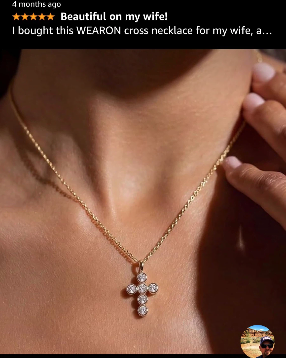 Cross Necklace 14 k gold jewelry gift - photo 5