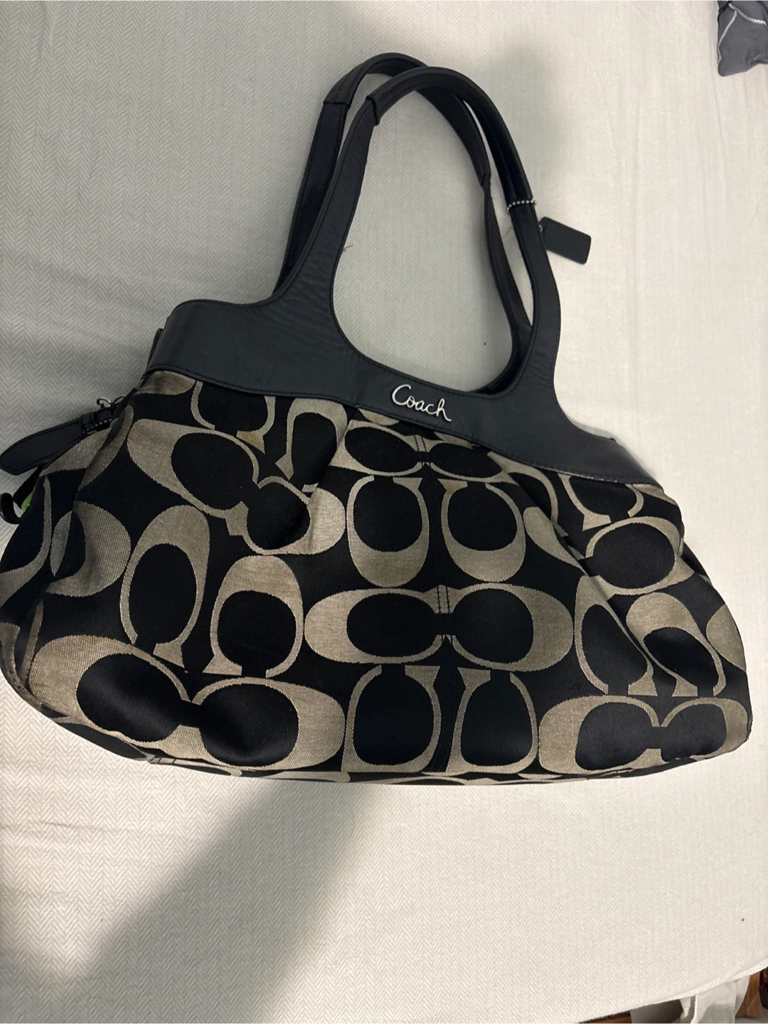 Coach Signature Monogram Shoulder Bag