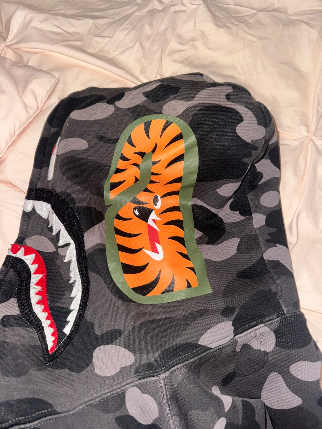 BAPE Full Zip Hoodie Camo Shark Tiger