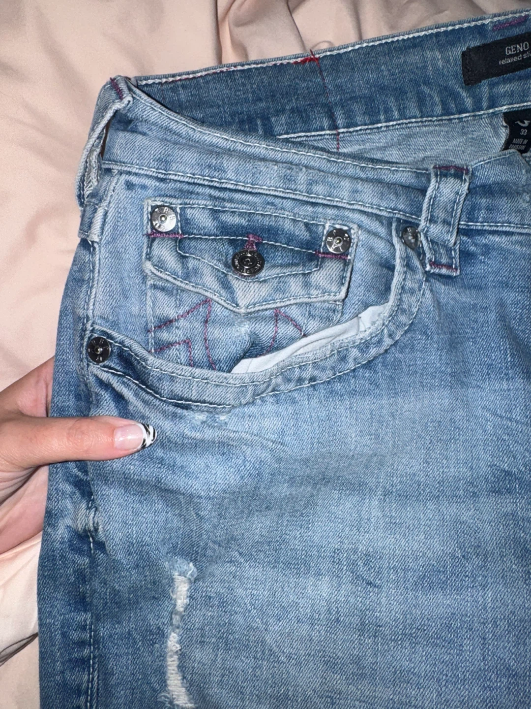 True Religion Geno Relaxed Slim Jeans Size 33 - photo 3