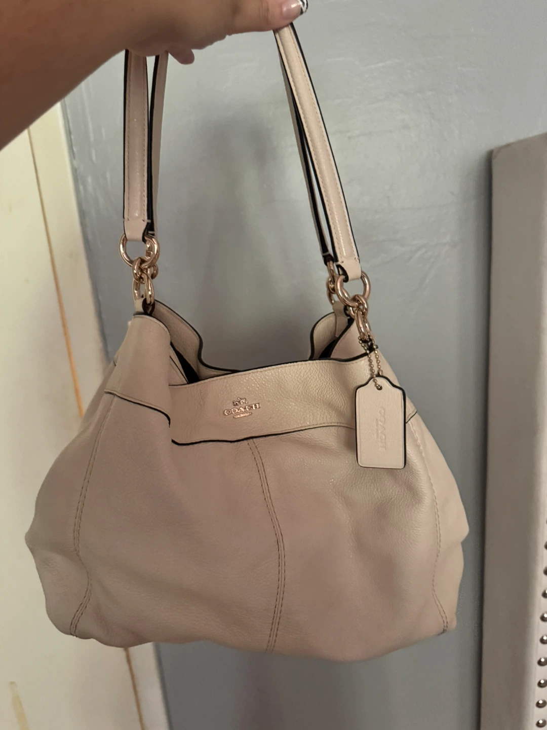 Coach Leather Hobo Bag - Off-White