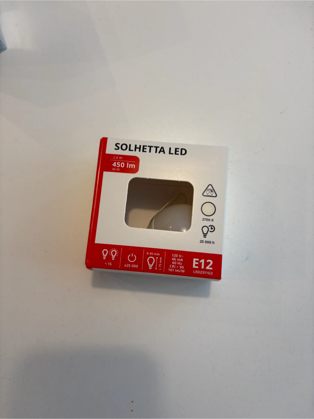 IKEA Solhetta LED Bulb E12