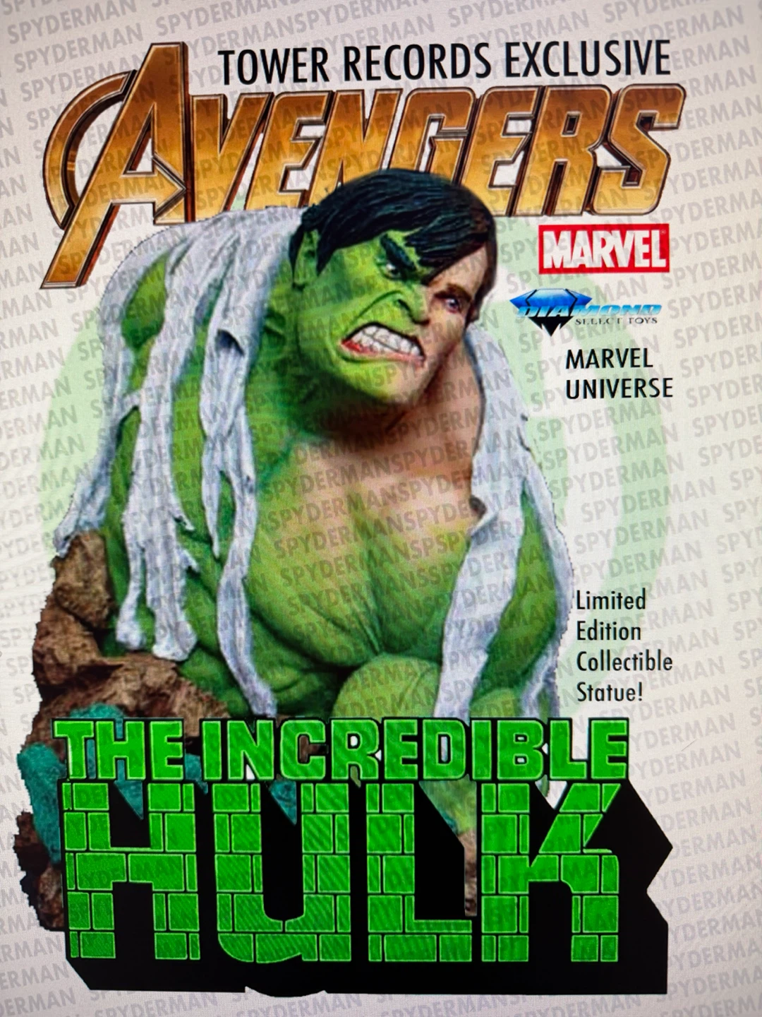 Incredible Hulk LE Collectible bust tower records exclusive