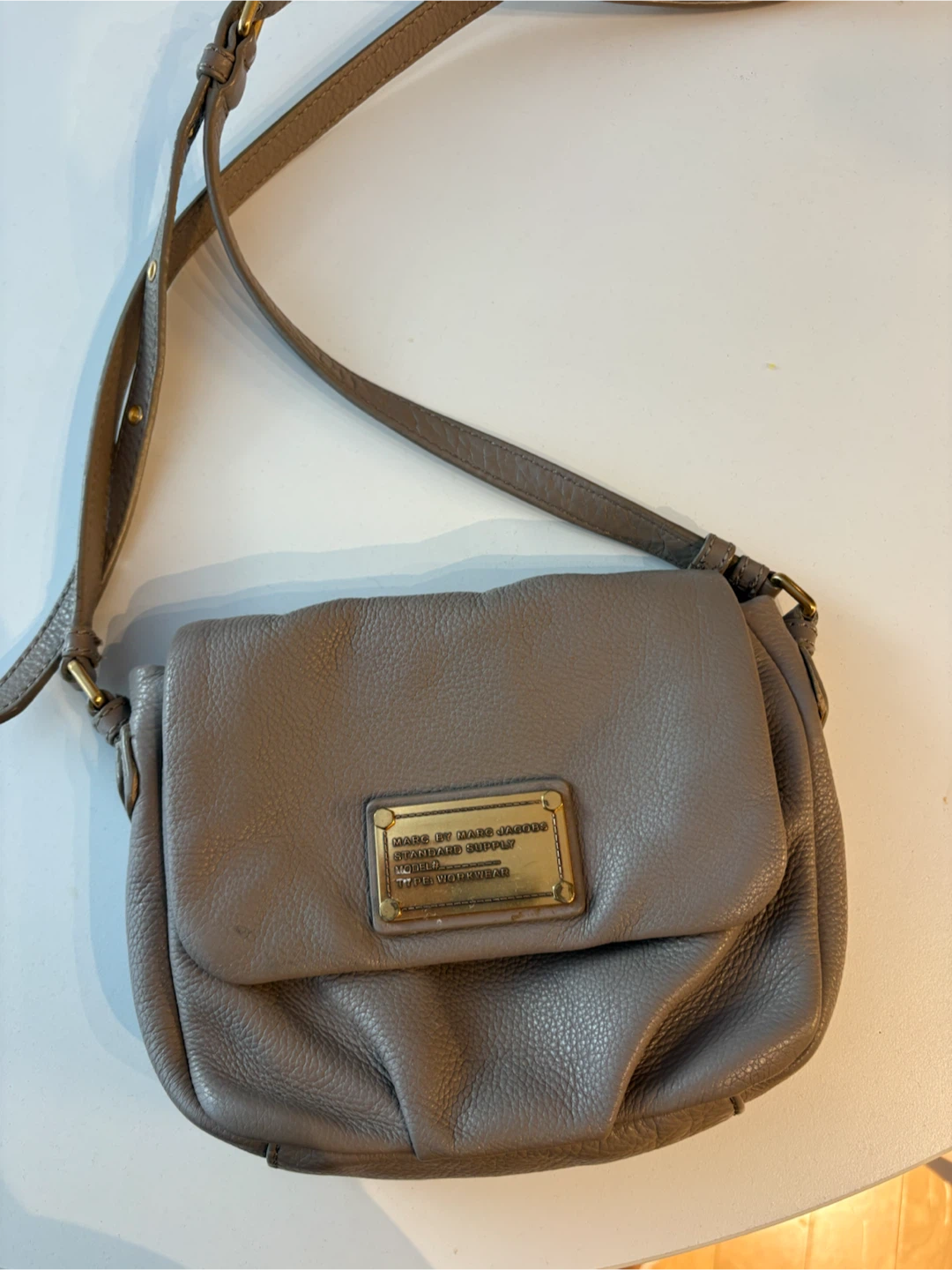 Marc by Marc Jacobs Grey Leather Crossbody Bag