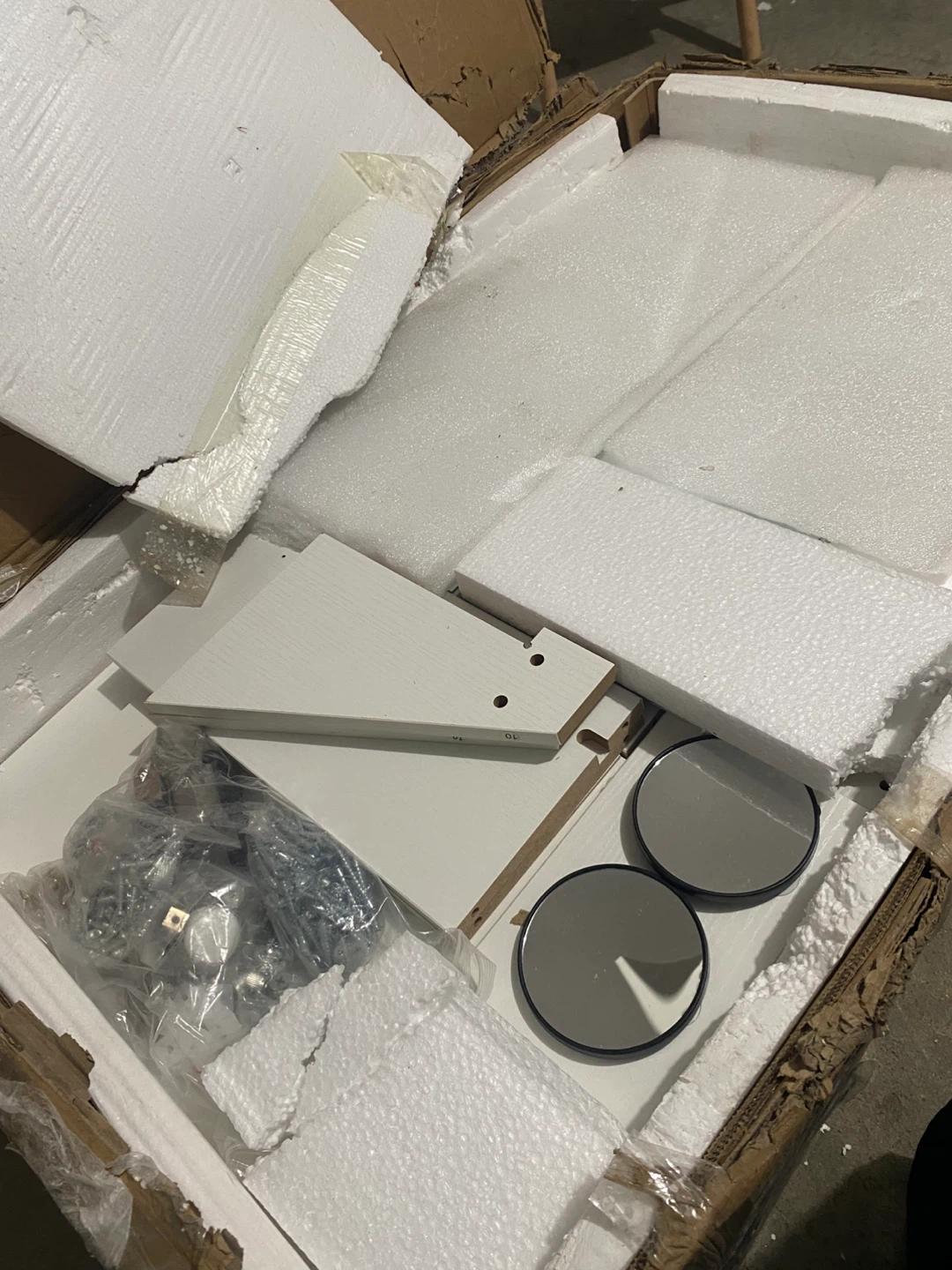 White Dresser with Mirror - Assembly Required - photo 2