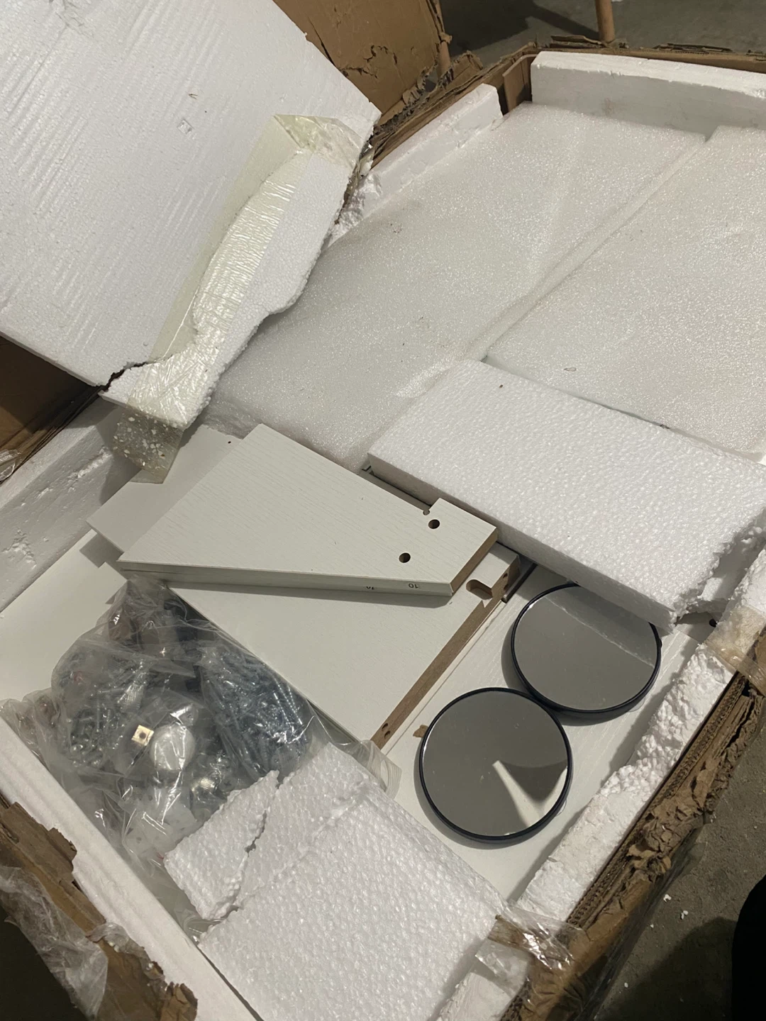 White Dresser with Mirror - Assembly Required - photo 3