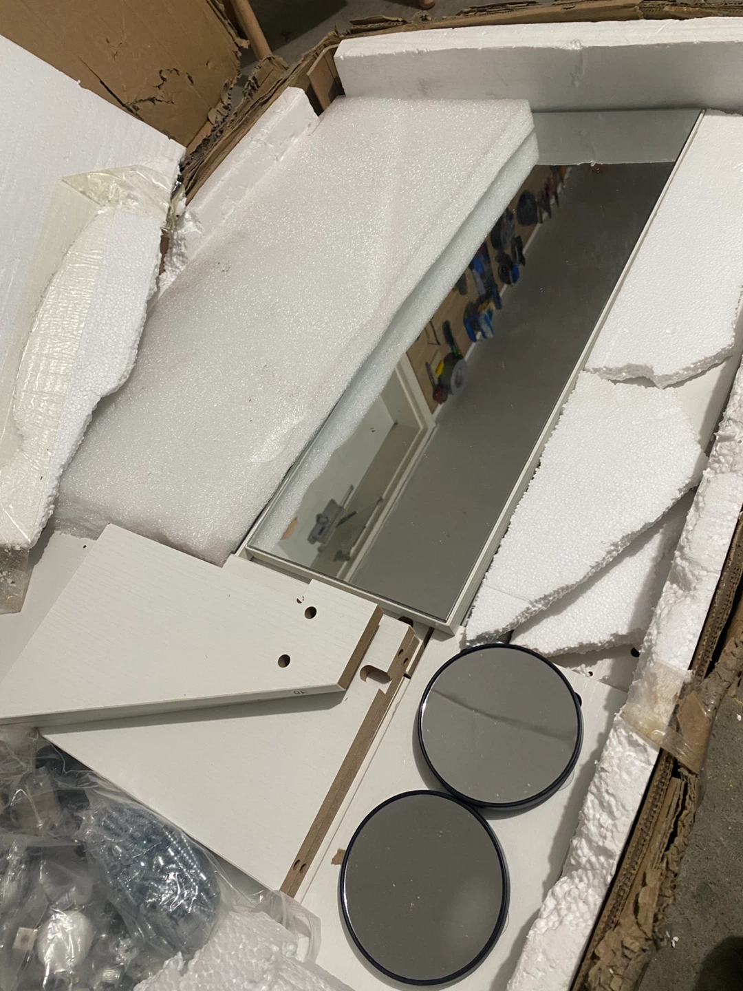 White Dresser with Mirror - Assembly Required - photo 4