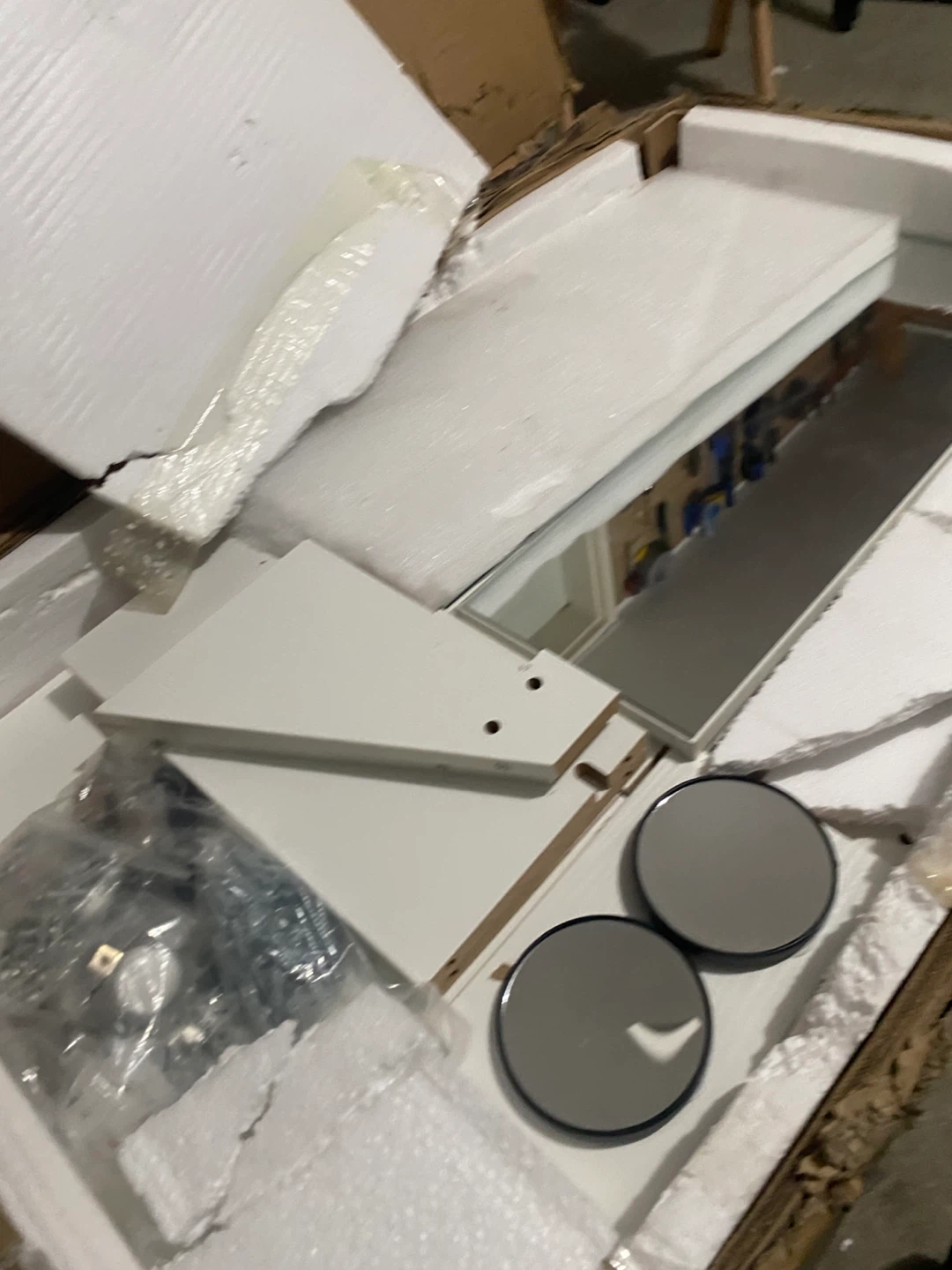 White Dresser with Mirror - Assembly Required - photo 5