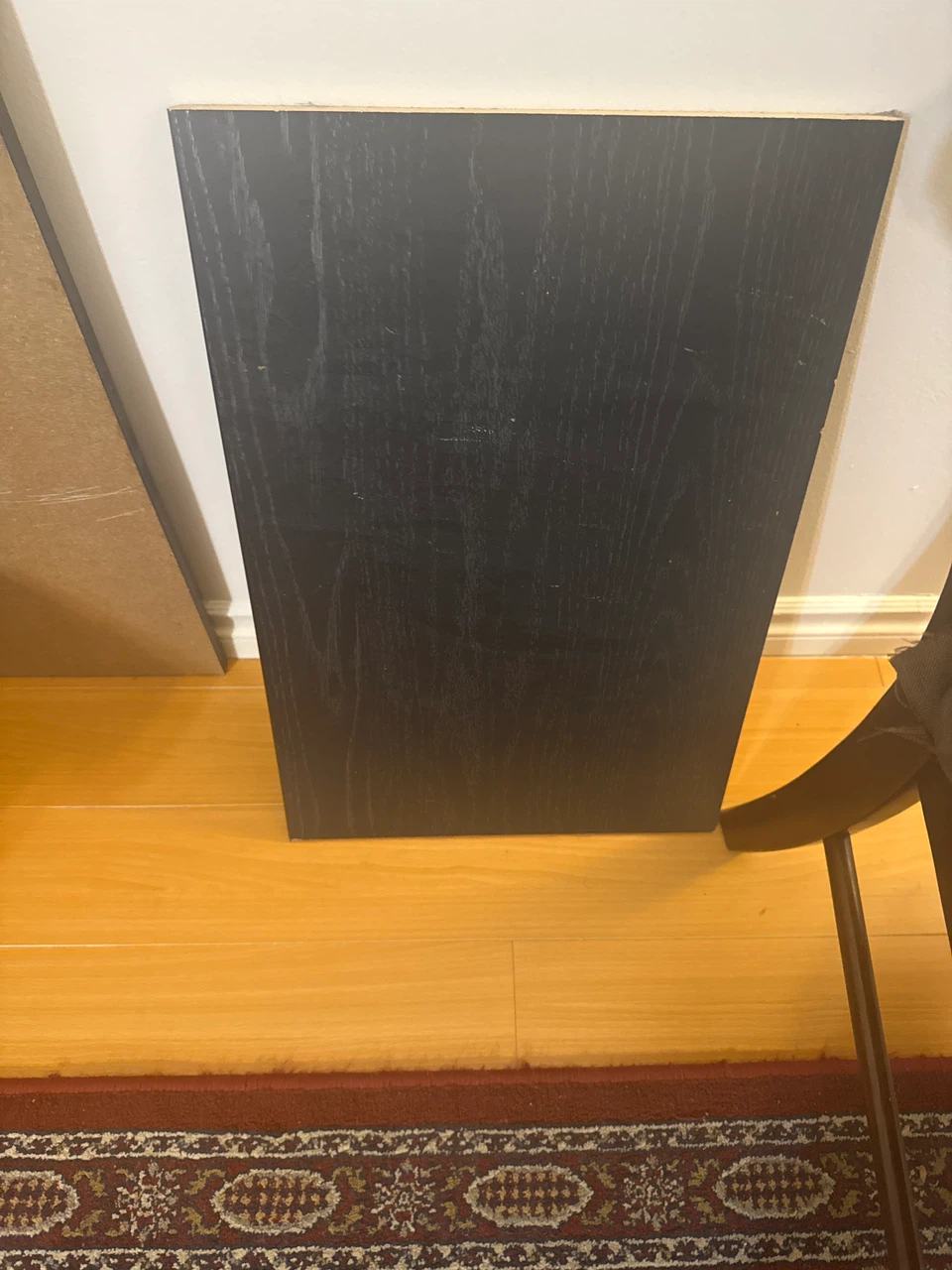 Black wood panel