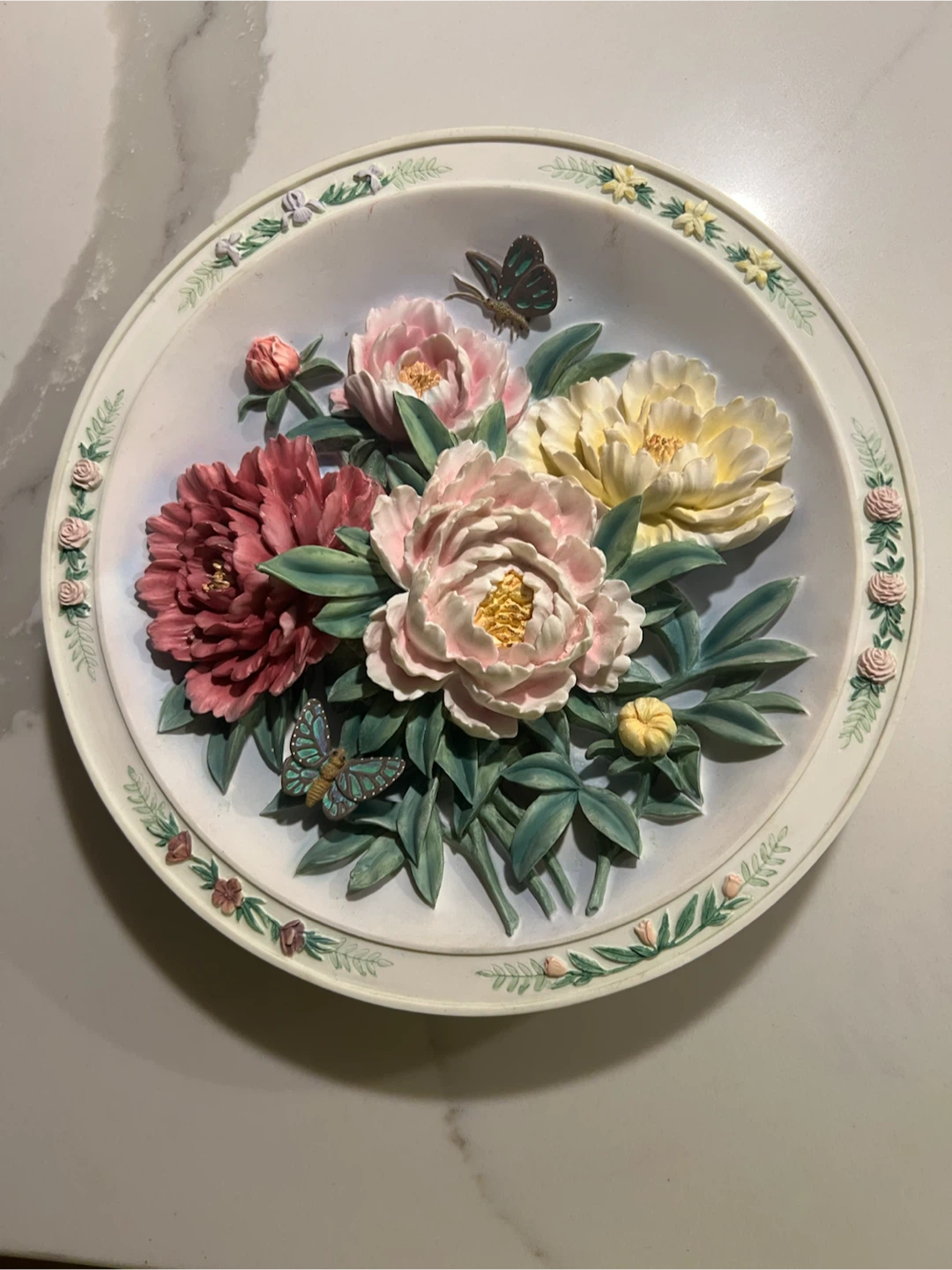 The Peony Garden Collector Plate by Bradford Exchange