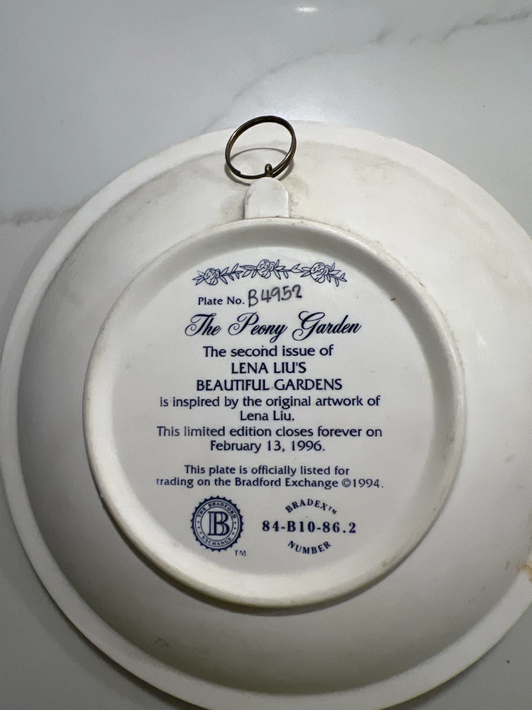 The Peony Garden Collector Plate by Bradford Exchange - photo 2